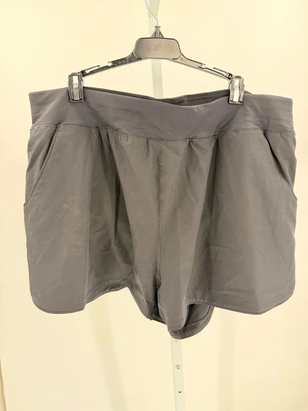 Lands’ End Women’s Plus Size 22W Black Swim Shorts High Rise Pockets